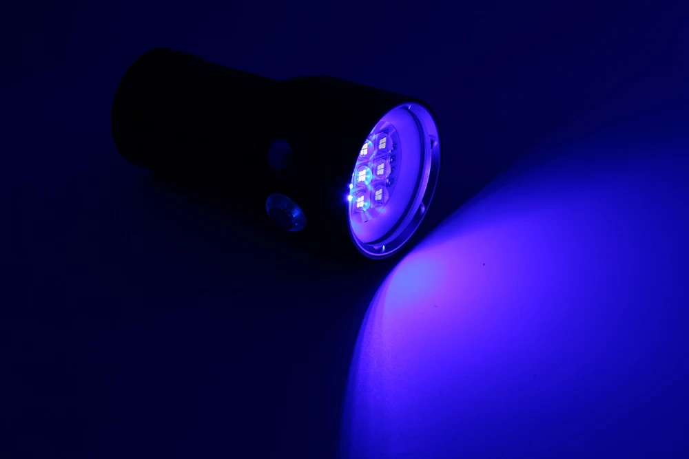 Luzes de Fotografia Lumens Profissional Mergulho Tocha Branco Vermelho uv Subaquática Foto Luz 8000 Led 16 Lanterna de led profissional para mergulho, 8000