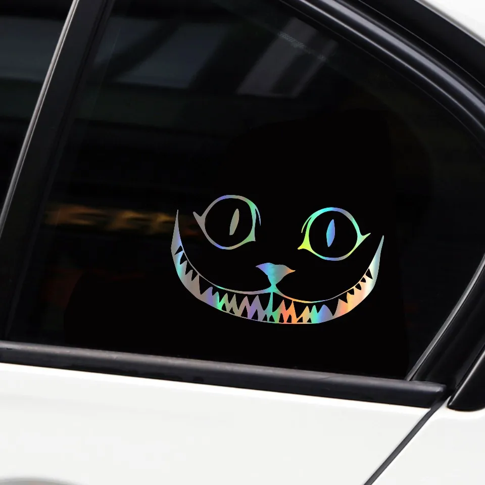 Anycuros Cat Growl Smile Face Halloween Horror Vinyl Car Sticker Window Decoration Decal 15.28 (10)