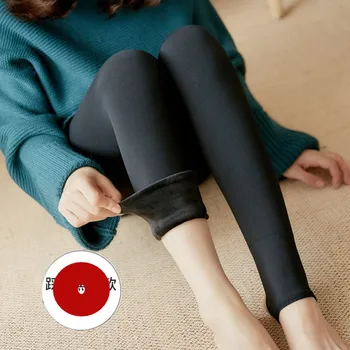 

High Elastic Waist Winter Plus Velvet Thicken Women's Warm Pants Warm Super Elastic Faux Velvet Winter Thick Slim Leggings 2020