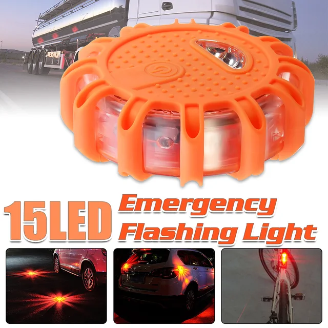 Buy Red/Orange 3 LED Round Beacon Emergency Strobe