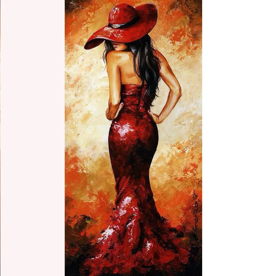 Popular Sexy Beautiful Woman Canvas Art for Home Wall Decorative Oil