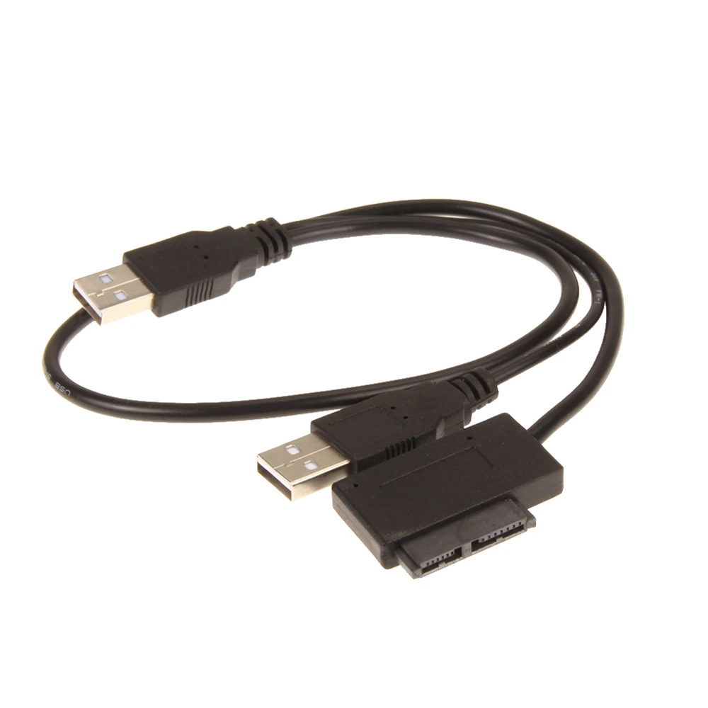 Cwxuan USB 2.0 to 7+6 13Pin Slimline Slim SATA CD DVD Adapter Cable