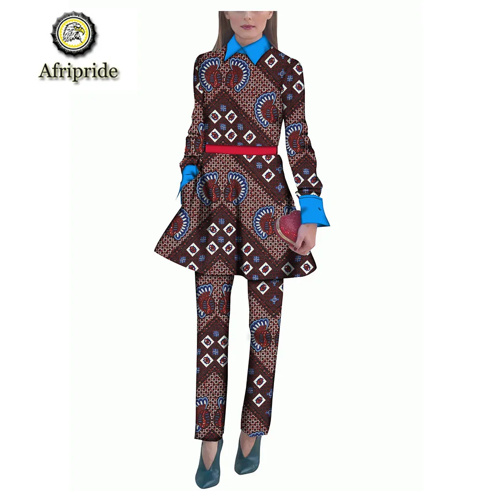 

2019 African dresses for women AFRIPRIDE classic traditional sleeve dashiki bazin riche ankara print batik cotton S1826009