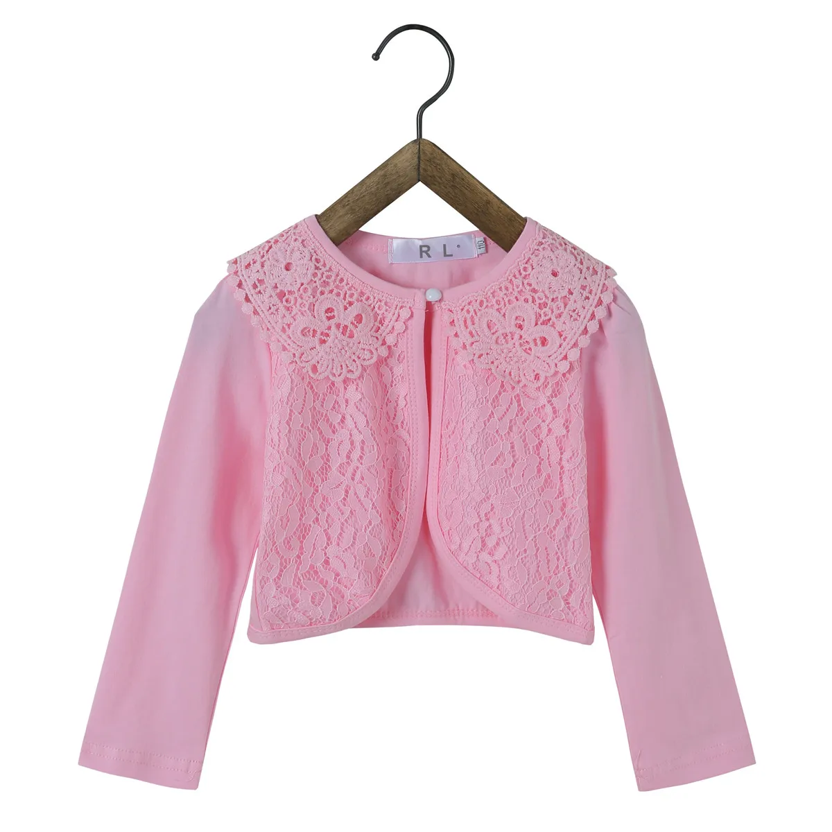 Верхняя одежда для маленьких девочек, хлопок, розовая куртка для маленьких девочек, тонкий кардиган, пальто для 12, 24 месяцев, одежда для маленьких девочек, RKC175002