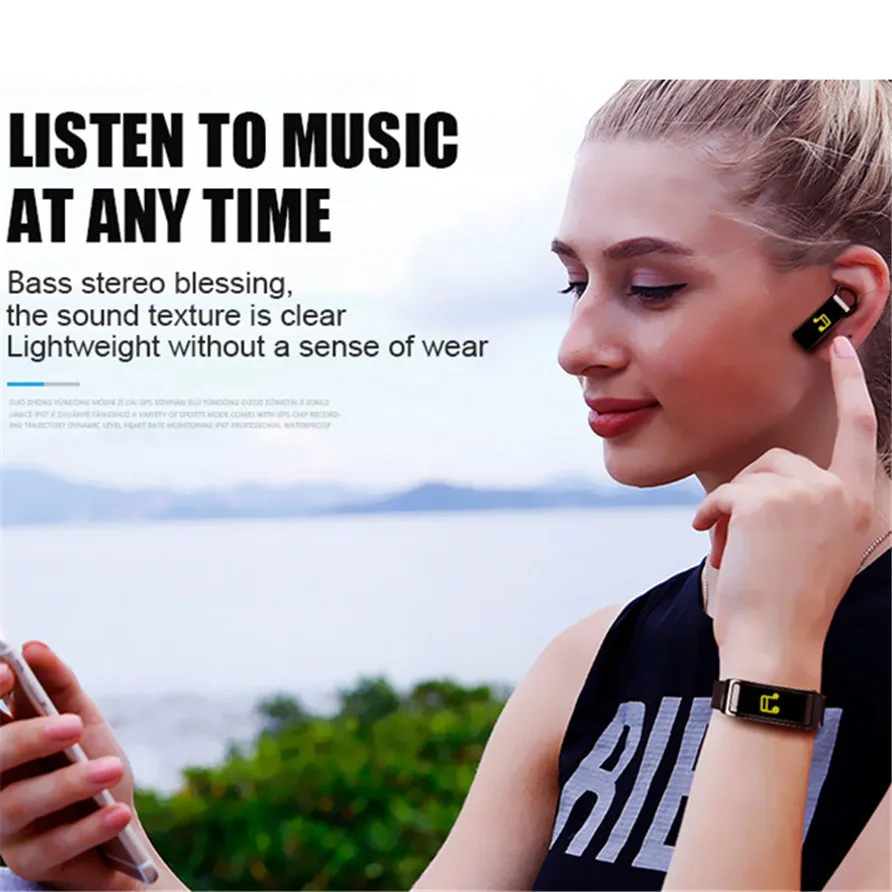 Y3 Color Bluetooth Headset Talk Smart Band Bracelet Heart Rate Monitor Sports Smart Watch Passometer Fitness Tracker Wristband