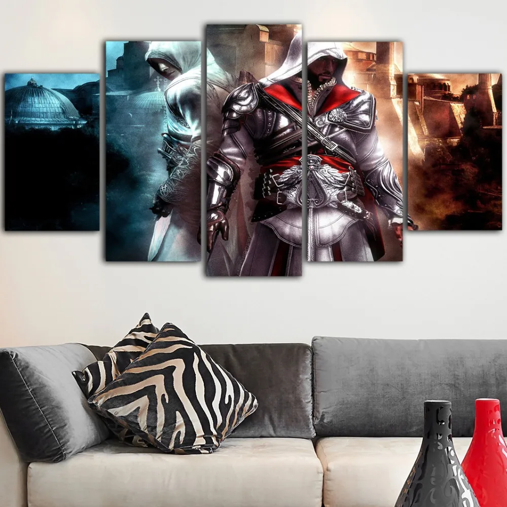 5 шт. игры плакаты и принты гостиная плакаты Assassins Creed живопись Tableau фотографии Quadros Decoracao Северный плакат