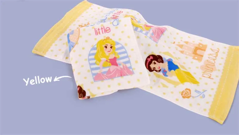 Хлопковое Марлевое полотенце для лица с рисунком Принцессы Диснея, яркие цвета, для новорожденных, Мультяшные банные нагрудники, полотенце для путешествий, платок