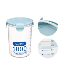 Кухонный Ящик для хранения, герметичный пластиковый контейнер для хранения продуктов, Круглый креативный контейнер для хранения