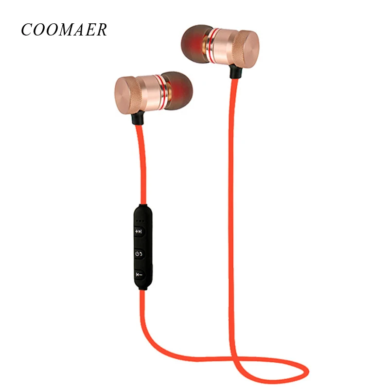 

Bluetooth CSR4.0 Magnet Earphone In-ear Headset Sport Running Music Wireless Metal Headphone Earbuds with Microphone For Phone