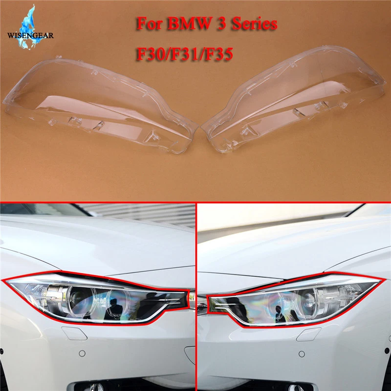 

WISENGEAR For BMW F30 F31 F35 Headlight Headlamp Cover Clear Lens Lampshade Shell Housing 320i 320iX 328d 328dX 328i 2012-2015