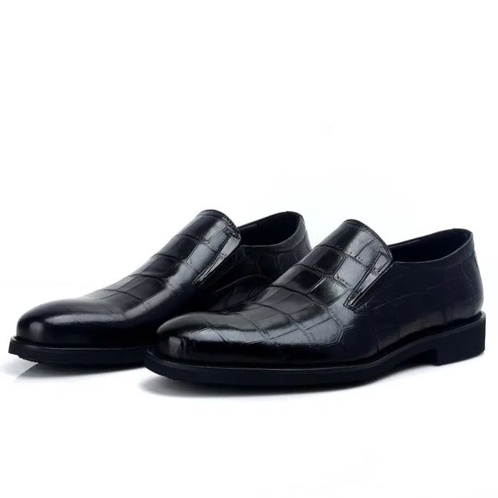 

In 2 Color 2016 New Fashion 100% Genuine Leather Formal Brand British Oxford Men's Dress Slip on  Shoes For Men GLM097