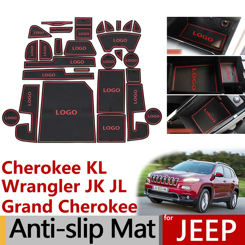 Противоскользящий резиновый слот для ворот коврик Grand Cherokee WK2 KL Wrangler JK JL