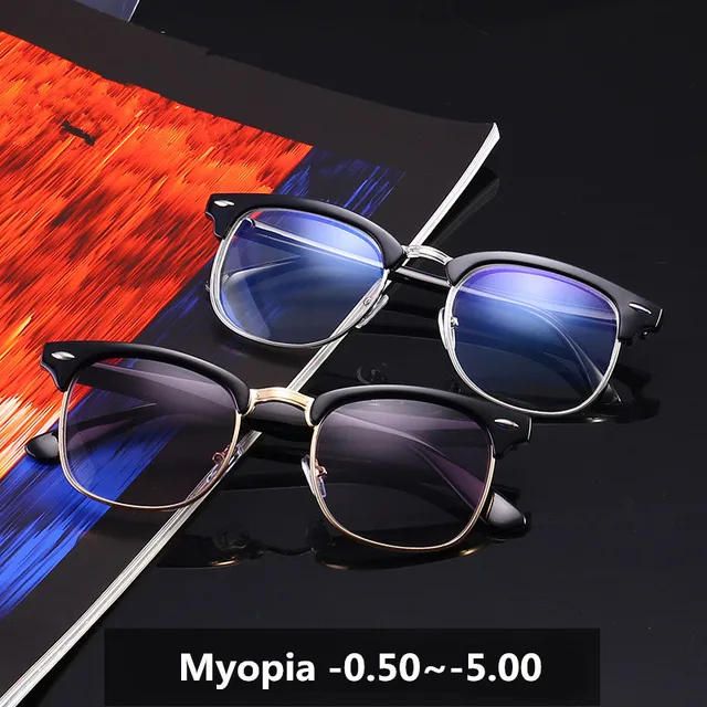Buy Nearsighted Glasses Finished Retro Plate Myopia