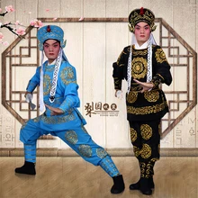 Beijing Opera men clothing HuangMei Drama Outfit generals soldiers walk Peking Opera costume man Film and television stage Wear yoursfs beijing opera cufflinks blue mask drama enamel designer cufflinks for men holloween