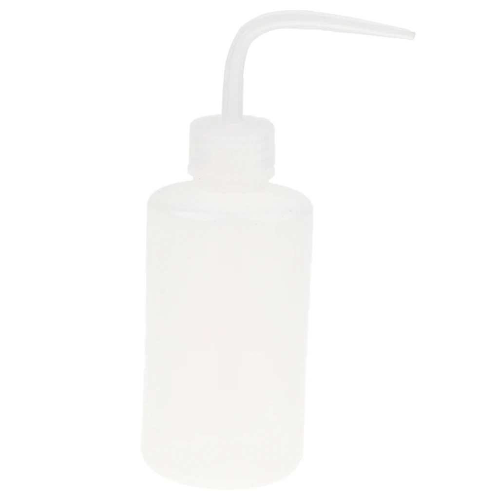 250mL Plastic Wash Bottle Squeeze Dispensing Bottles with Narrow Mouth Stem for Tattoo LAB Labware Supplies