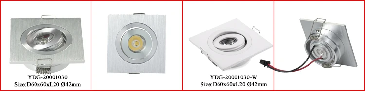 Instock Commerical Aluminum Spot 1W Adjustable Mounted Mini Cabinet Lights Led