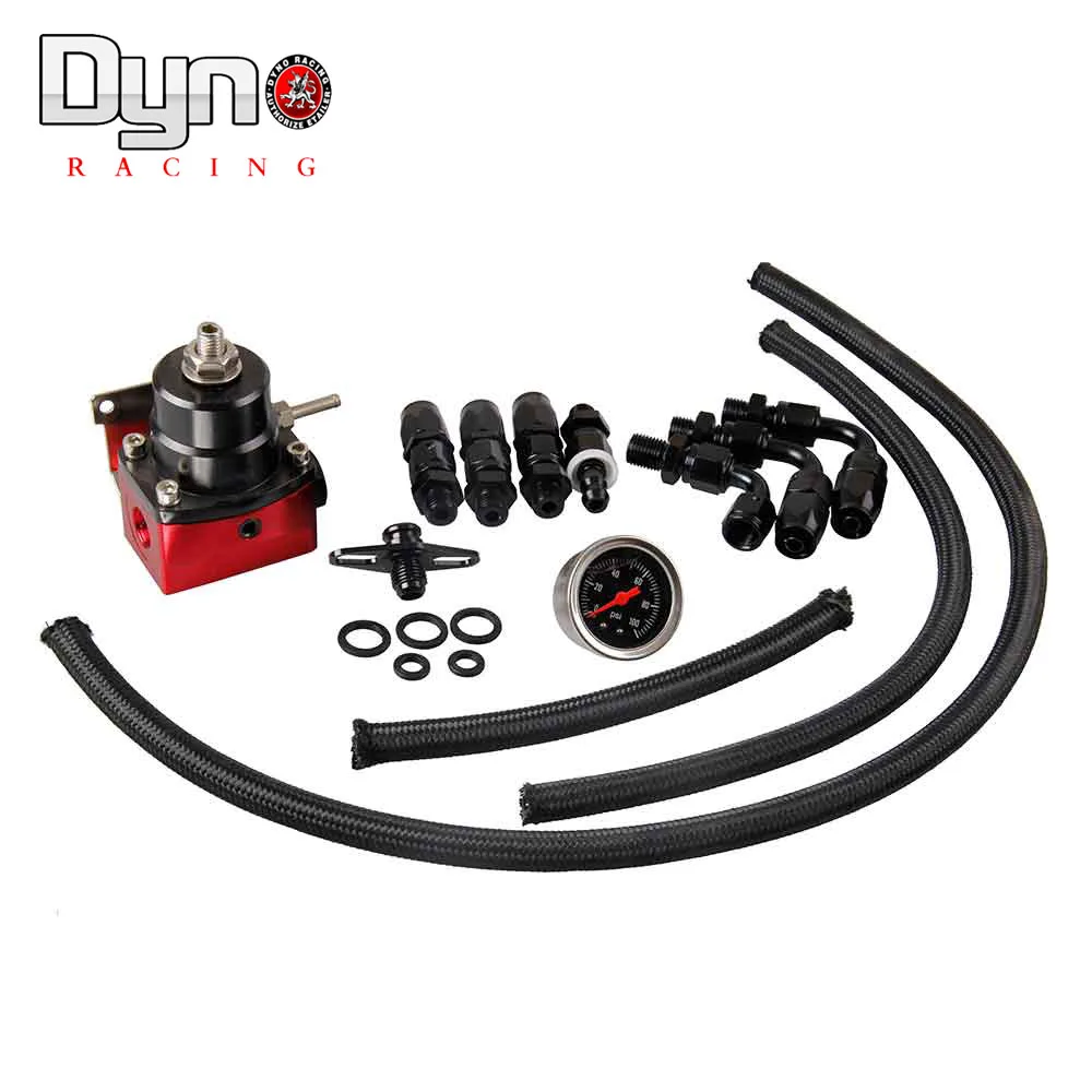 Universal Adjustable Fuel Pressure Regulator Kits 160psi Gauge AN6