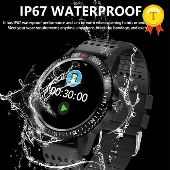 

ip67 waterproof round touch screen Smart Band Heart Rate Monitor Fitness Activity Tracker Health Bracelet band for Android IOS