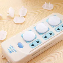 10 шт. розетка европейского стандарта штепсельная вилка Защитная крышка для маленьких детей детская Защитная Защита Анти-электрические ударные пробки Защитная крышка