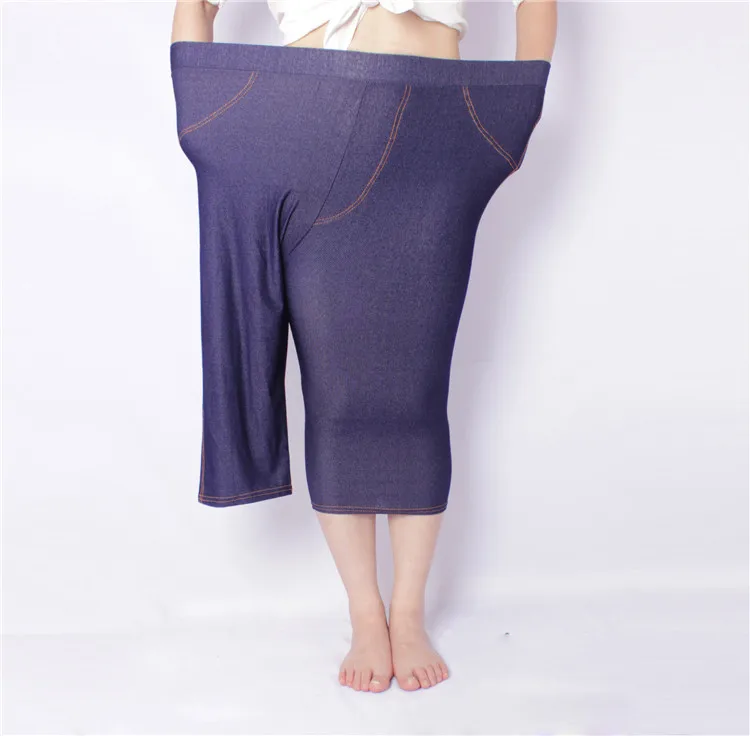 

Women Oversized 3XL 5XL Cotton High Waist Elastic Fitness Workout Summer Leggings Cropped Pants Female Slim Sexy Legging Pants