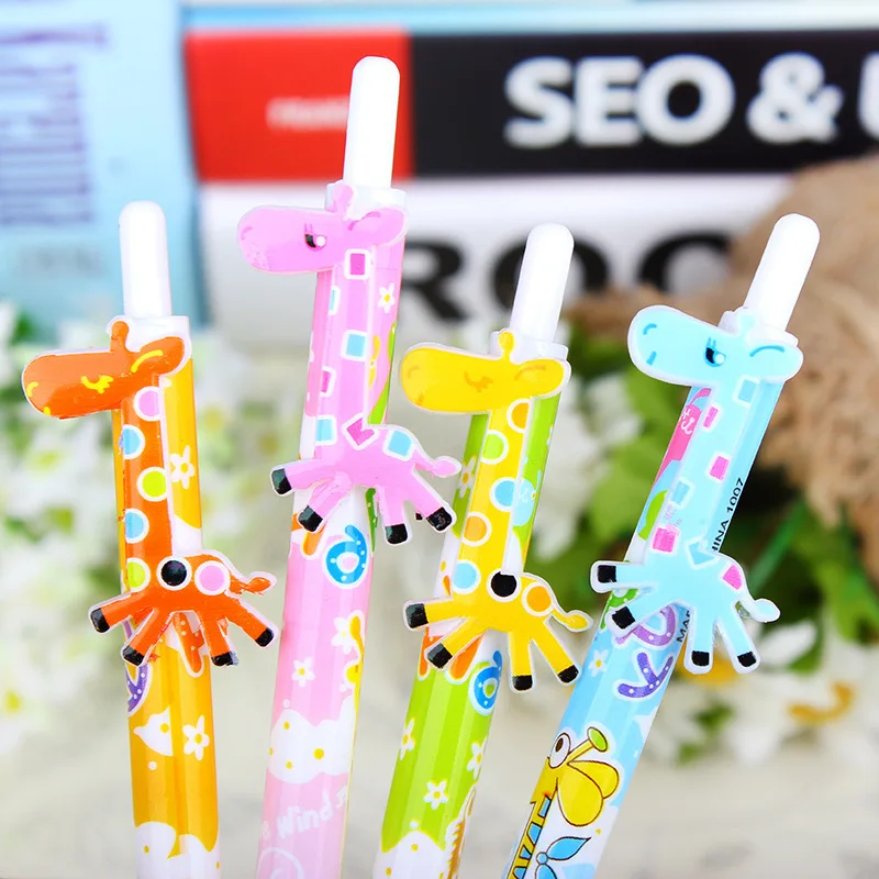5 шт./лот Kawaii с рисунком жирафа шариковых ручек Прекрасный олень шариковая ручка корейский канцелярские школьные принадлежности подарок