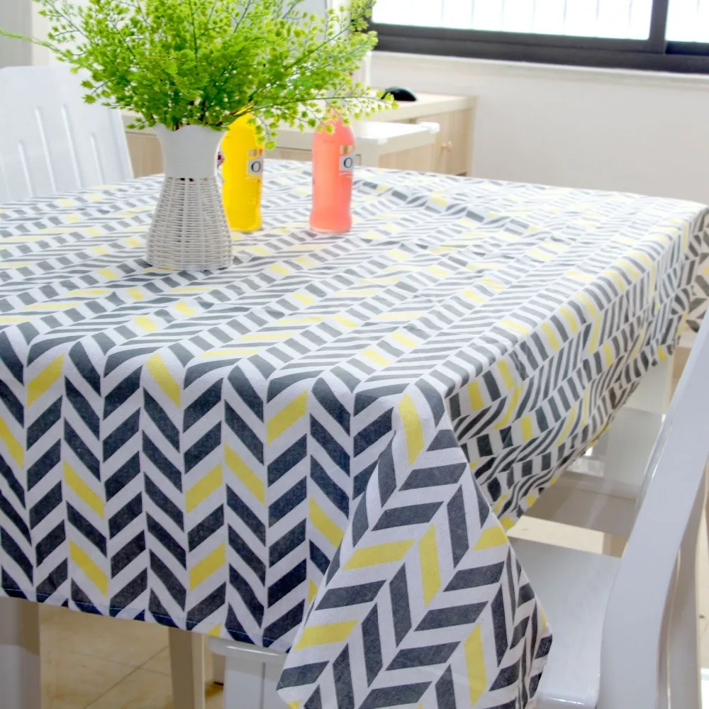 

Cartoon Cats Tablecloth Cotton Linen Dinner Table Cloth Cute Thicken Dust-proof Table Cover for Home Decoration