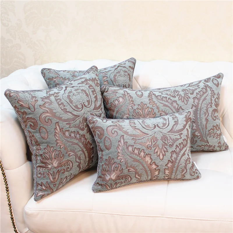 Europe Luxury Chenille Cushion Covers Floral Printed square throw