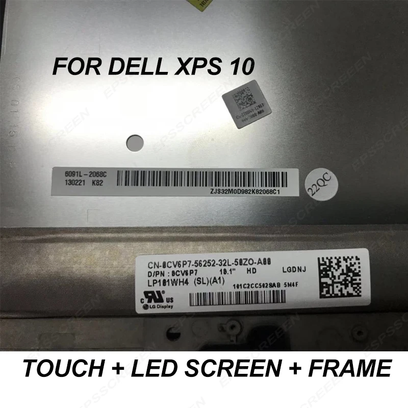 Для Dell XPS 10 DP/N 0CV6P7 ЖК-панель с сенсорным экраном оцифрованная рамка дисплей сборка LP101WH4 SLA1