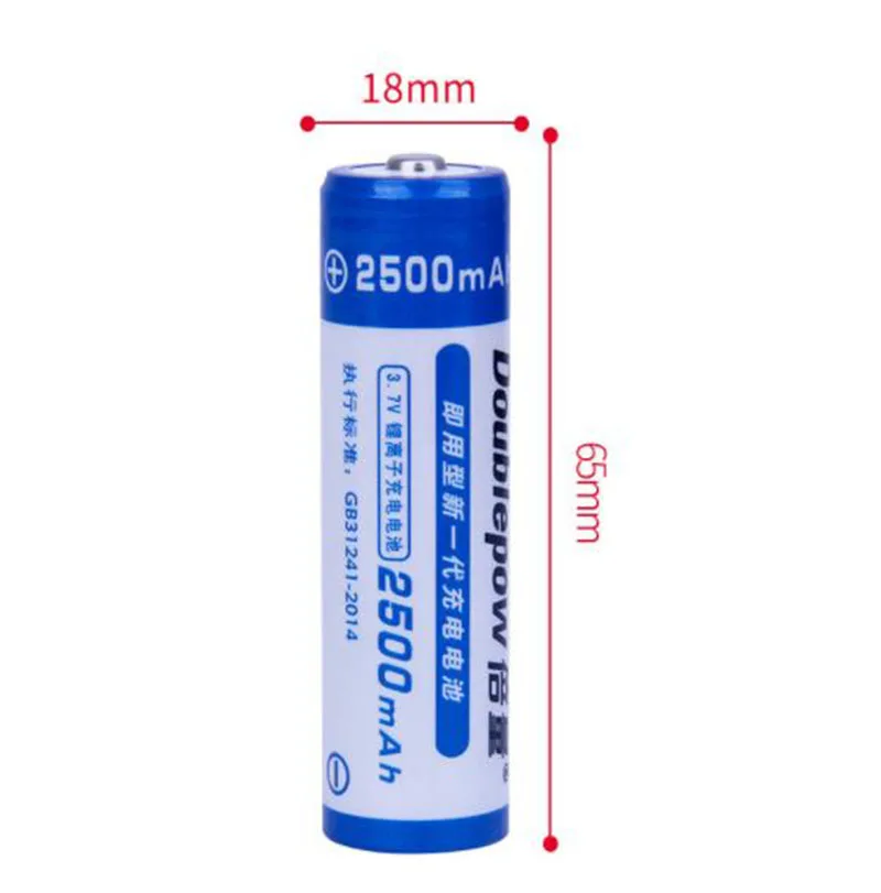 18650 литий-ионная батарея 3,7 V 2500mAh перезаряжаемые литиевые батареи cuspidal Топ для электронных игрушек фонарик