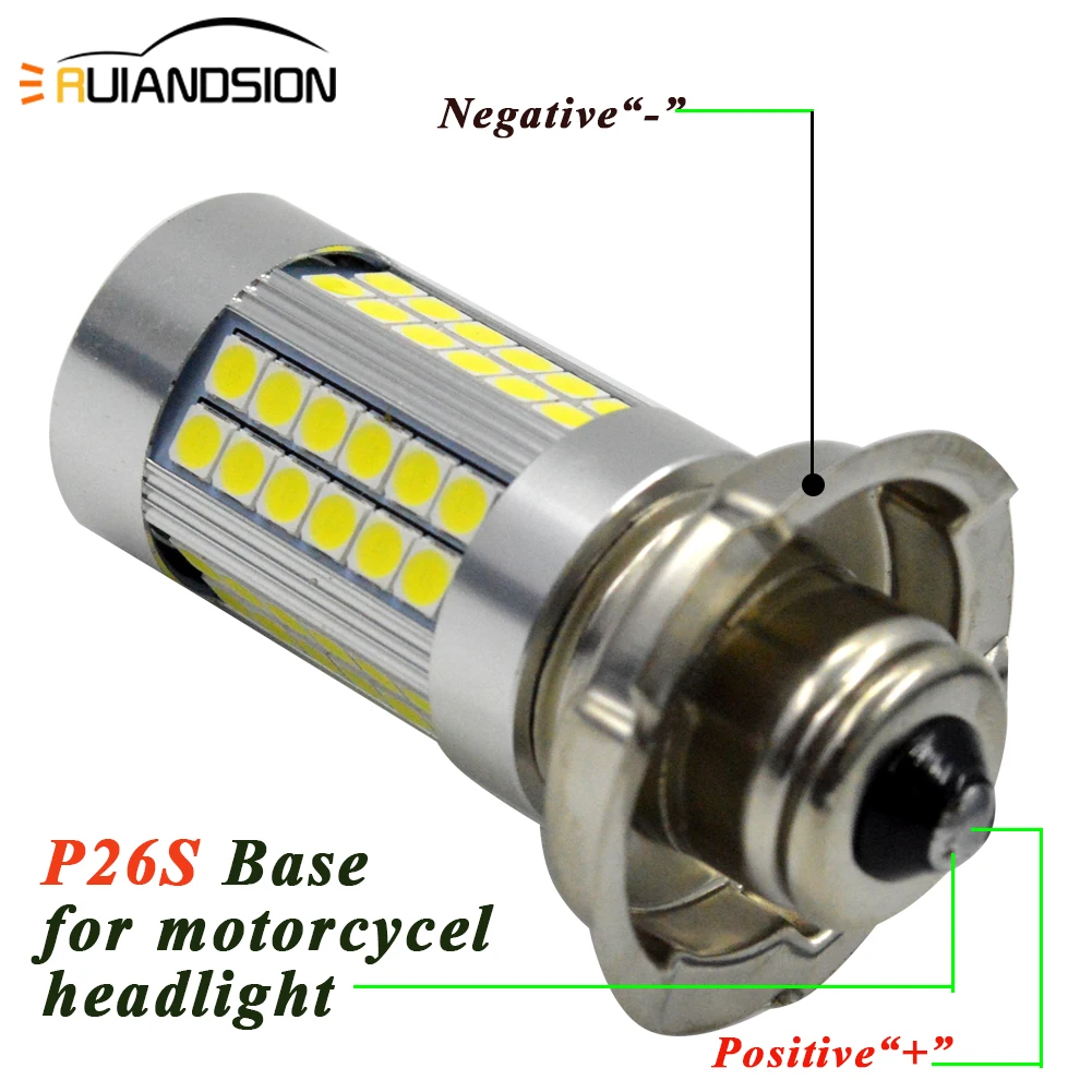1 шт. яркий светодиодный мото лампочка P26S светодиодный фонарь для мотоцикла 6 в 12 В Мотоцикл Скутер ATV 3030 66 SMD светодиодный противотуманный фонарь 1000lm