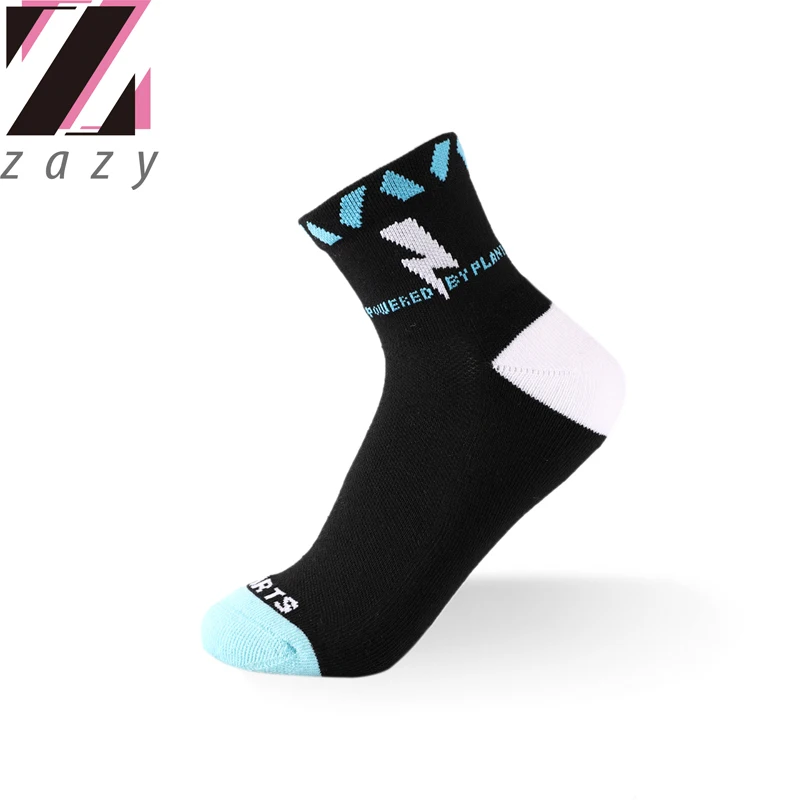 3 шт., лидер продаж, спортивные носки для бега и велоспорта, хлопковые лоскутные носки с сеткой, Компрессионные носки - Цвет: Blue 3pairs