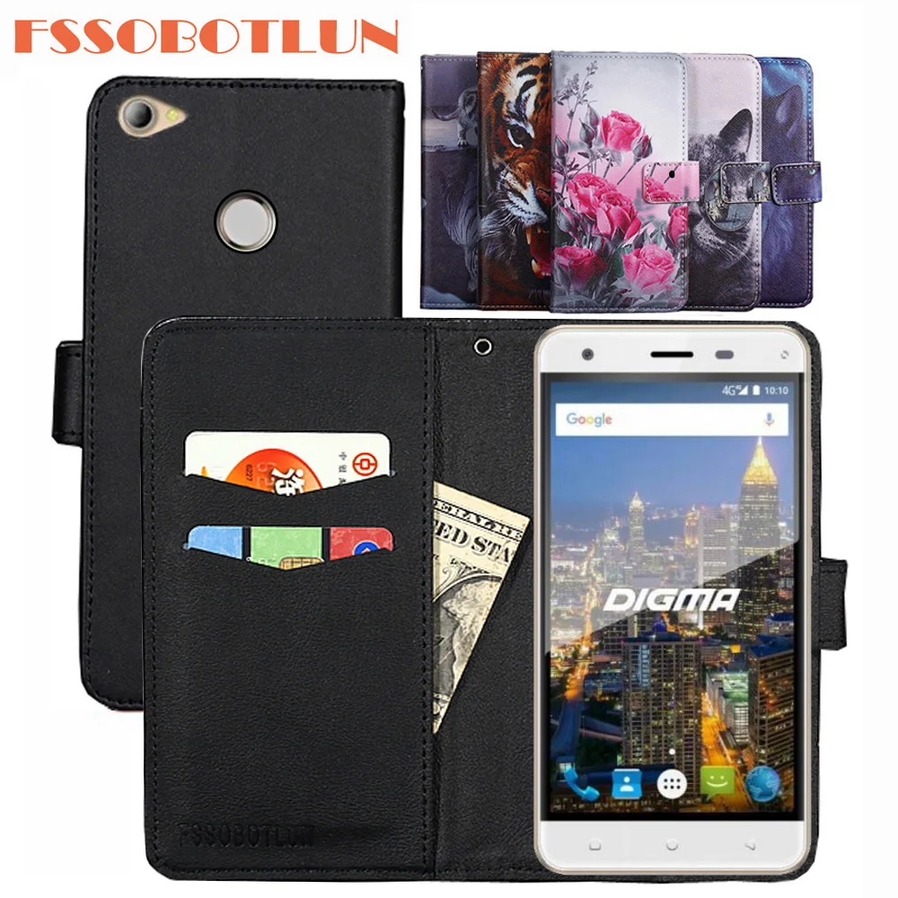 

FSSOBOTLUN For Digma CITI ATL 4G Case PU Leather Retro Flip Cover Shell Magnetic Wallet Cases Kickstand Strap Digma CITI ATL 4G