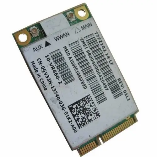 Карта для Dell Wireless Dw5620 5620 Gobi 2000 Wwan Gps карта 0GV33N|Сетевые карты| |