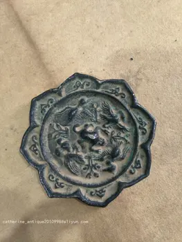 

Rare Distinctive Tang Dynasty bronze mirror,Flying crane and toad,Free shipping