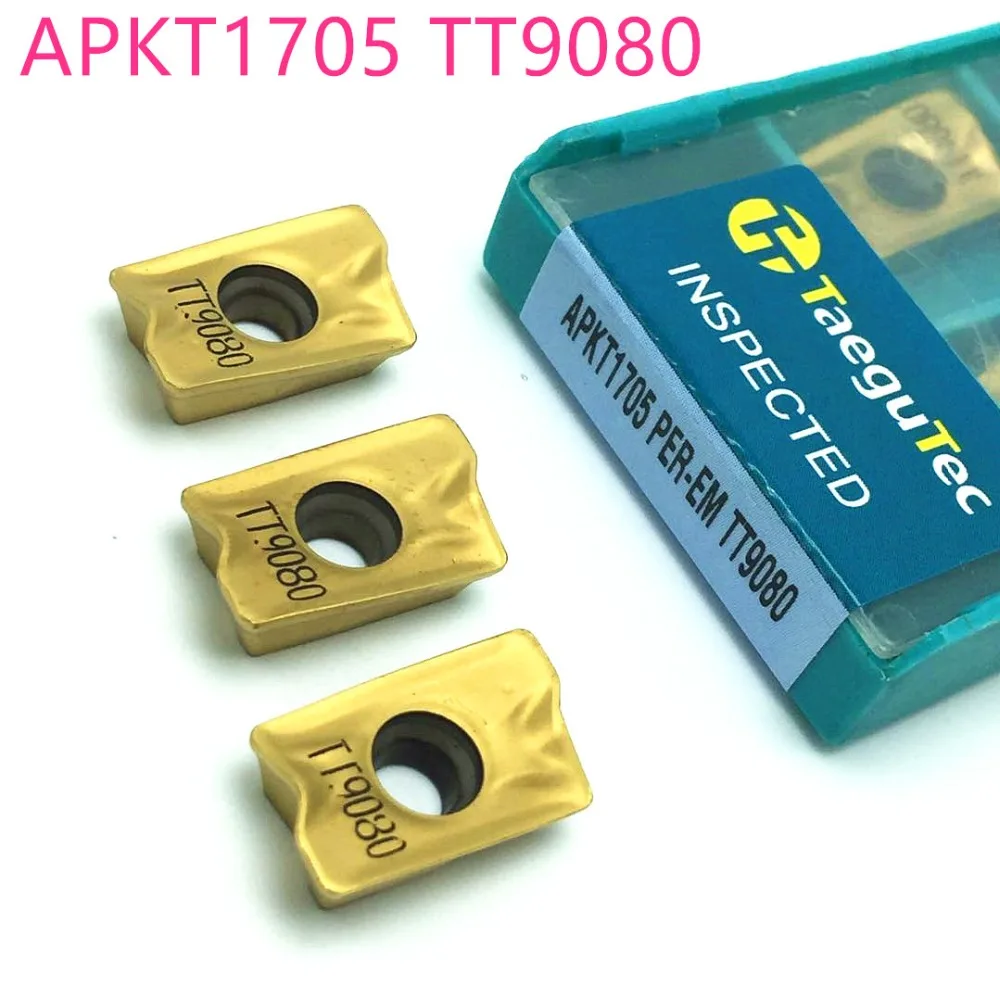 

high quality 20pcs APKT1705 PER-EM TT9080 cnc carbide milling inserts cnc milling tools cutter APKT1705
