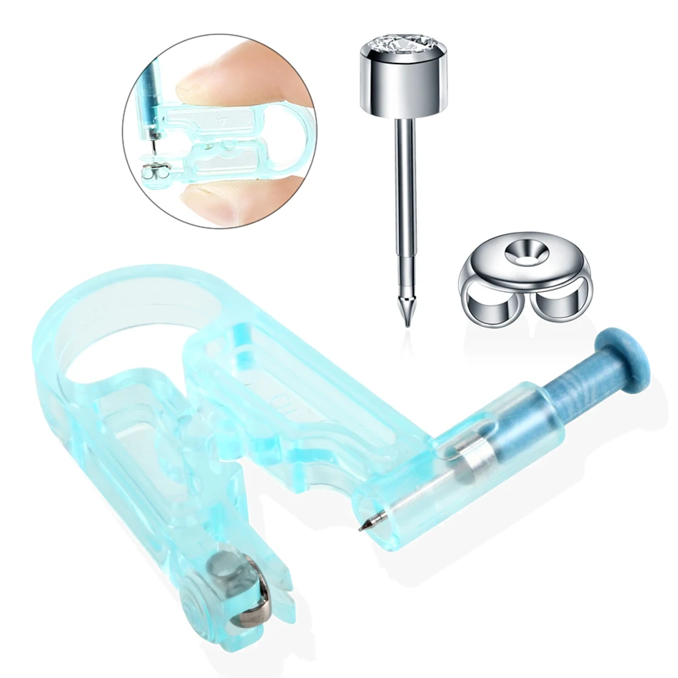 1 шт одноразовые ушные пирсинг хряща, Ушные Шпильки, стерильные ушные пушки, пирсинг, пистолет, ушной канат, спираль, пирсинг, серьги-лепестки