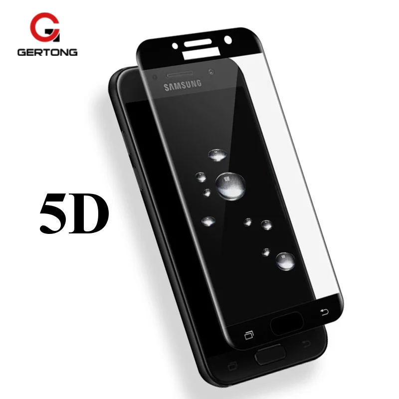 GerTong 5D полное покрытие защитное закаленное стекло для samsung Galaxy A3 A5 A7 A8 Plus A530 Защитная пленка для экрана