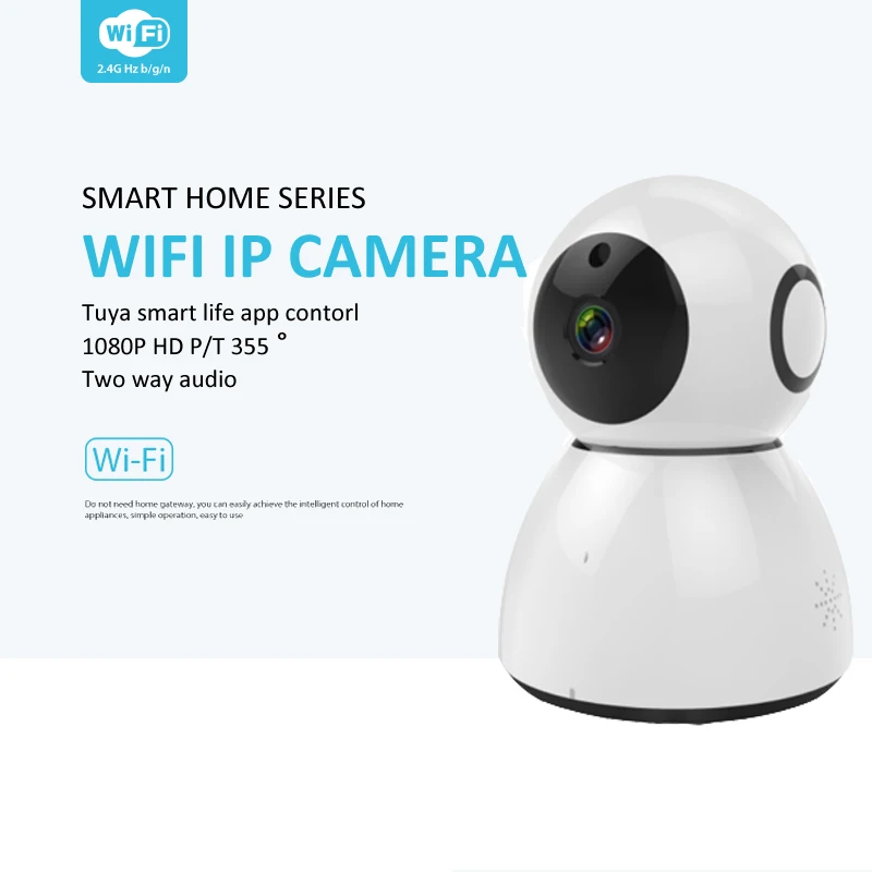 

Tuya Smart Life 1080P Wireless CCTV WiFi P2P Security IP Camera BABY monitor works on amazon alexa send motion alarm night view