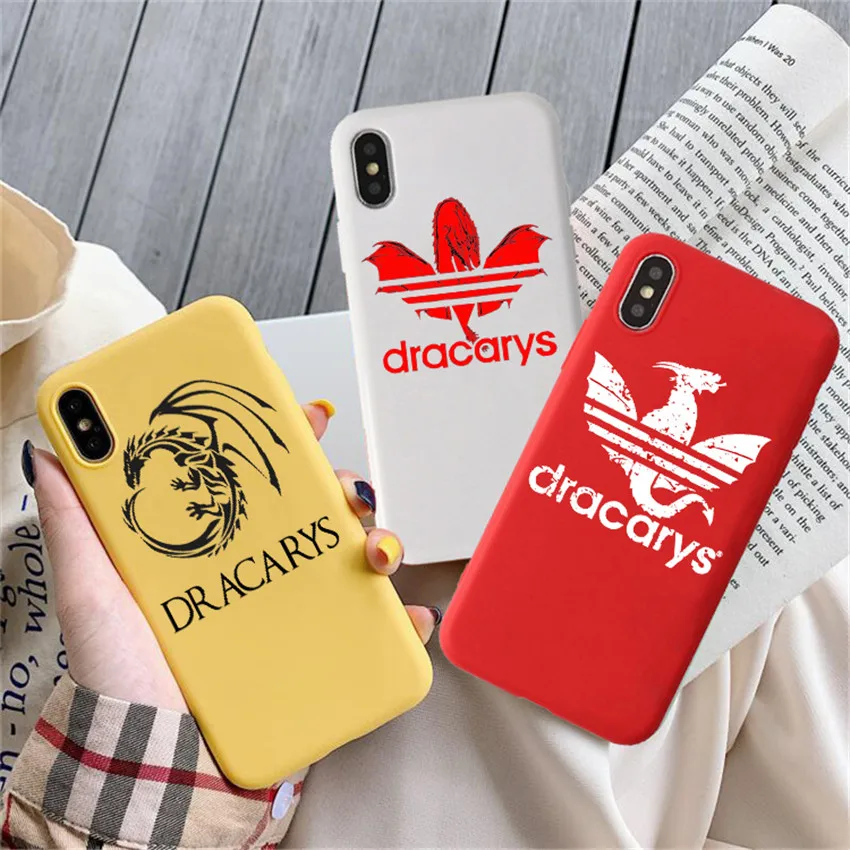 

Retro Dracarys phone Case For iPhone 7 7Plus XS 10 Case Silicone Phone Cover case For iPhone 6S 8 6 Plus X XR XS Max Case