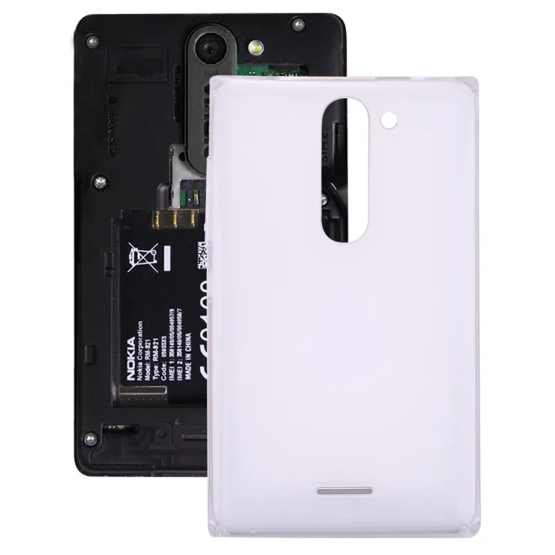 Задняя крышка батареи Dual SIM для Nokia Asha 502 - Цвет: Белый