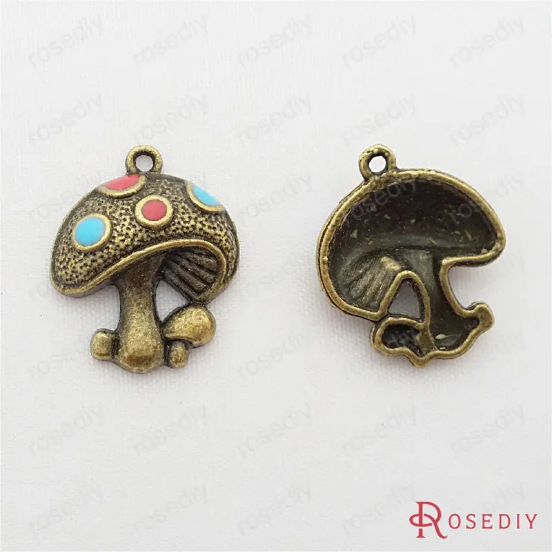 Wholesale 20*18mm Antique Bronze Plated Mushrooms Alloy Charms Pendants