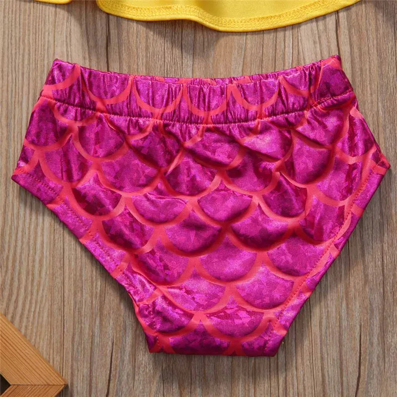 Новое поступление летние комплекты бикини для маленьких девочек топ с завязками