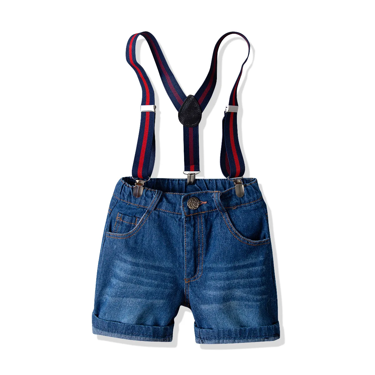 

HI&JUBER 2019 Boys Overalls Suspenders Shorts Pants Toddler Spring Autumn British trousers Buttoned Children Clothing