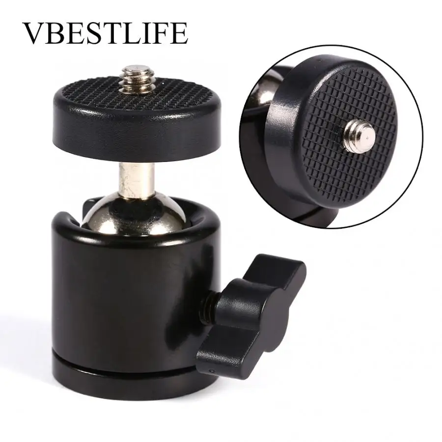 VBESTLIFE мини 360 Поворотный 1/4 ''винт с круглой головкой Крепление для штатива Ballhead Подставка Кронштейн Портативный для DSLR Камера Cam