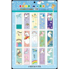 15 шт./компл. Kawaii милые "фламинго" Единорог Aniamls Бумага Закладка для книги инновации подарочные канцелярские товары пленка Закладка для книги канцелярские принадлежности