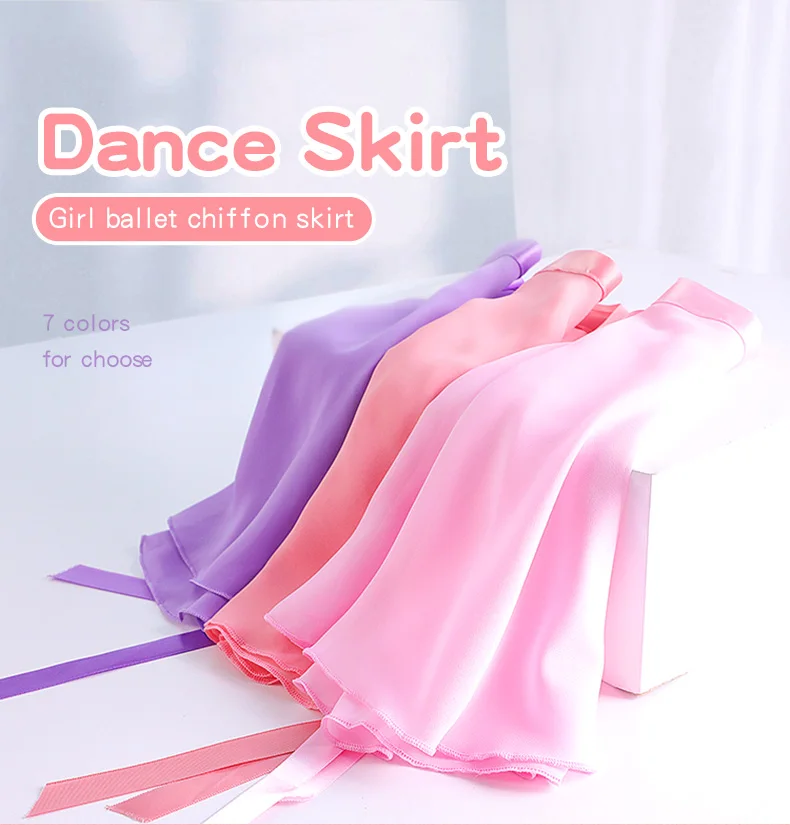 Балетная юбка для взрослых девочек, прозрачные шифоновые юбки с завязками, женский купальник с юбкой, балетная танцевальная одежда