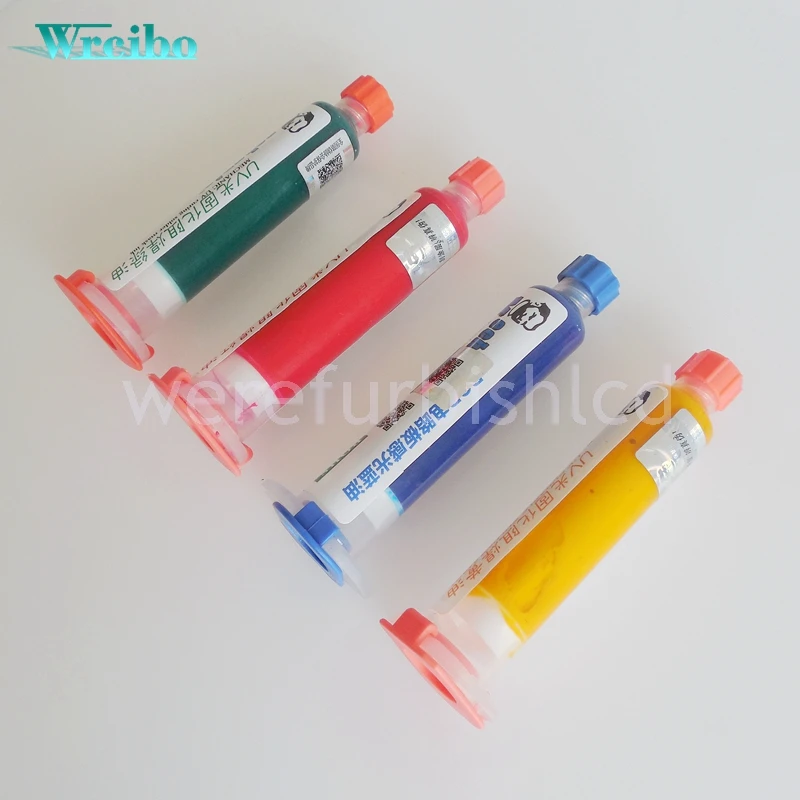 Wrcibo черный зеленый УФ излечим маски припоя 10CC для печатных плат BGA плате защиты