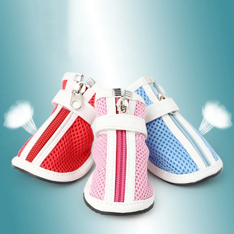 Waterproof Anti slip Dog Shoes Breathable Dual Mesh Soft Sole with