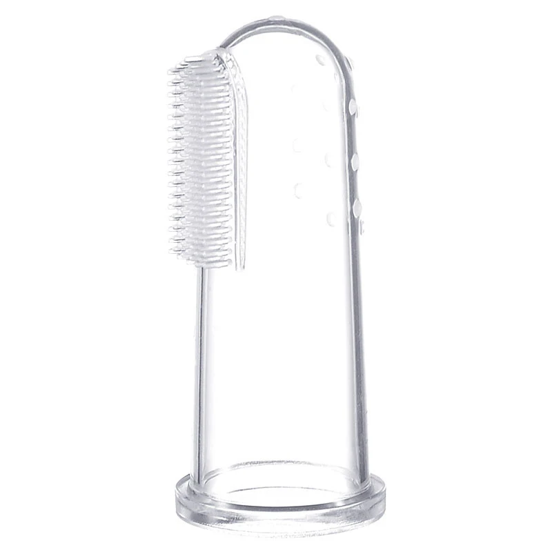 Kids Baby Infant Soft Silicone Finger Toothbrush Portable Teeth Rubber Massager Brush Clean Teeth