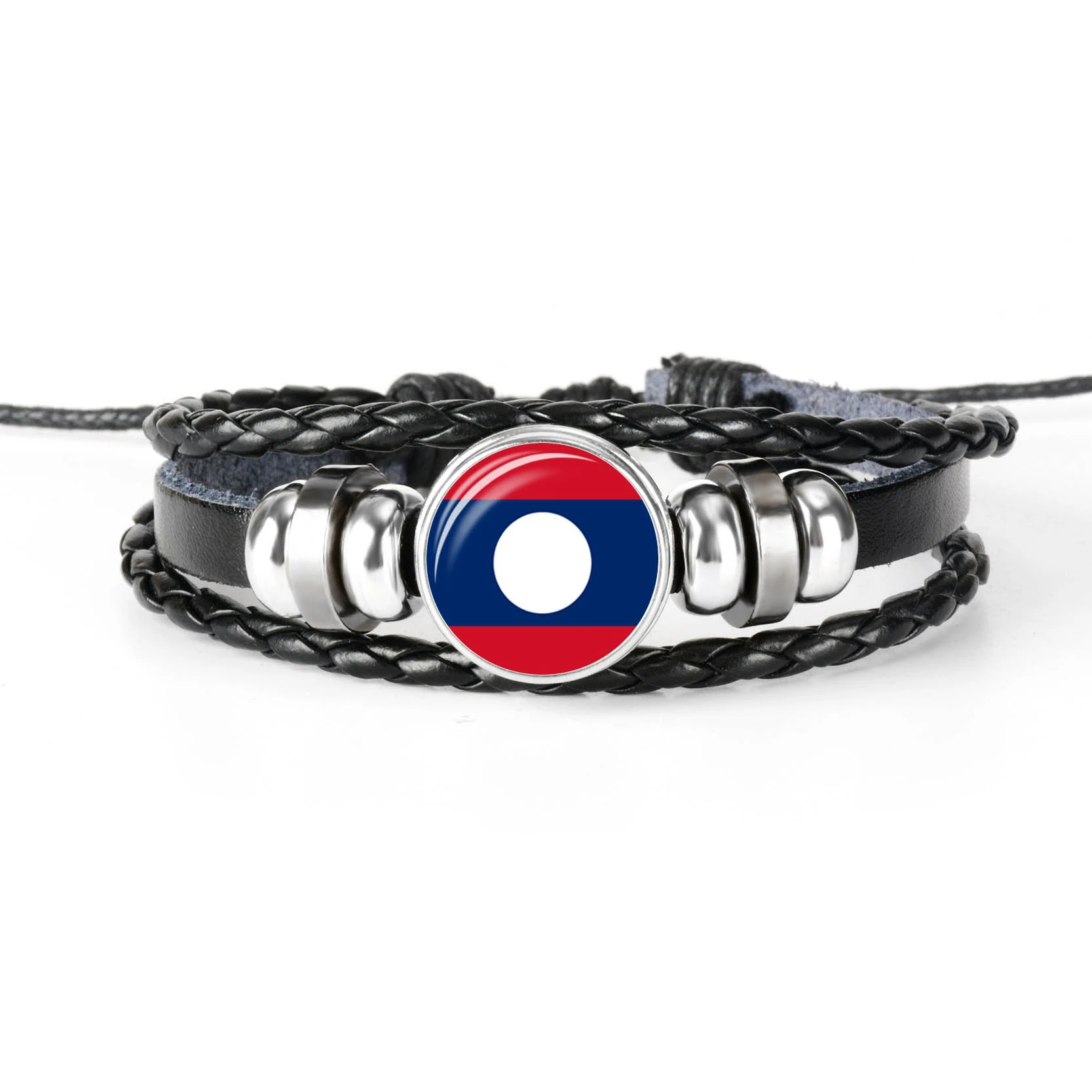 Модный браслет с национальным флагом Южной Кореи, Латвийский браслет для мужчин и женщин, подарок ювелирной дружбы для футбольных болельщиков - Окраска металла: LASO